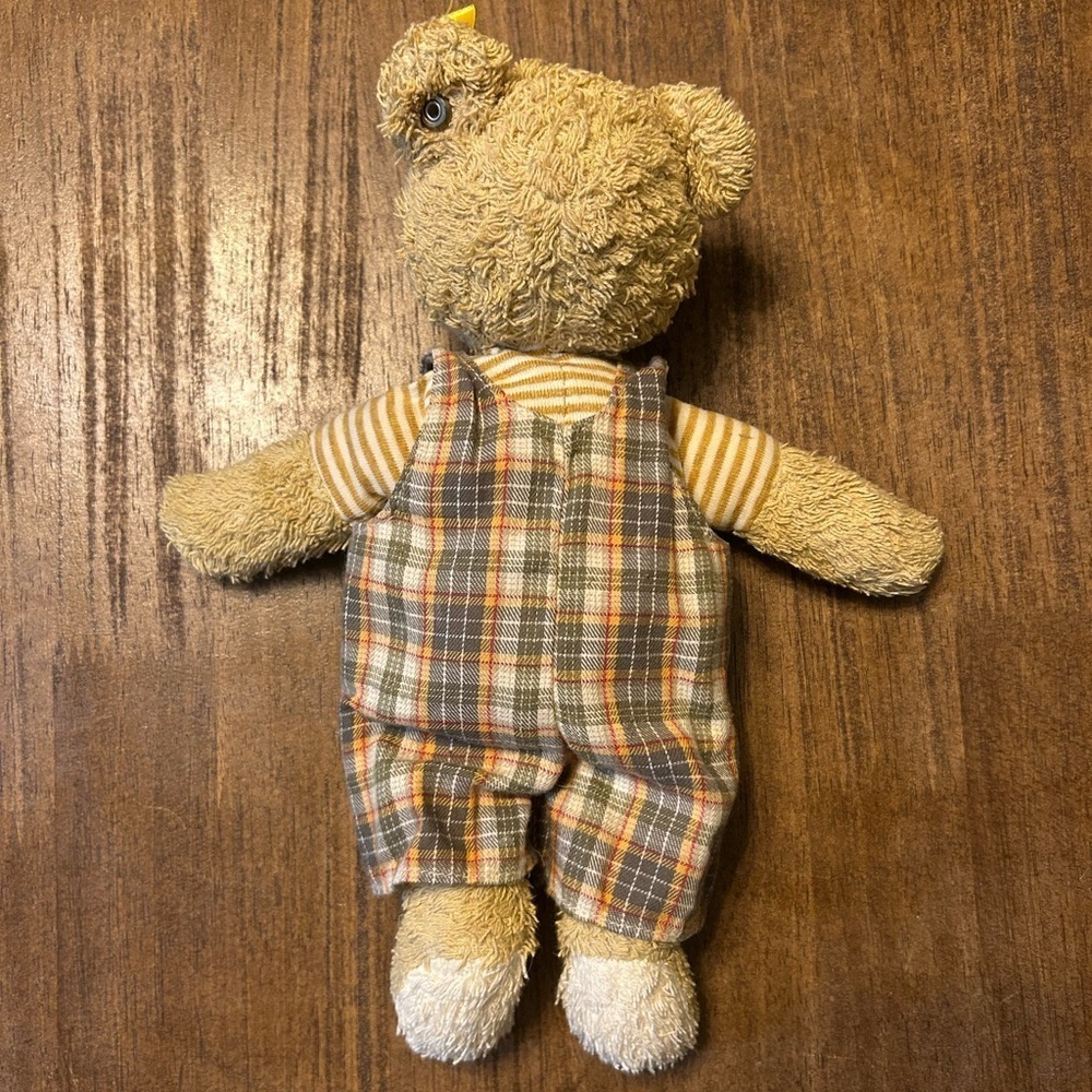Steiff Baby Teddy Bear Stripes Overalls “Mein Bester Freund” Stuffed Animal - Picture 4 of 5